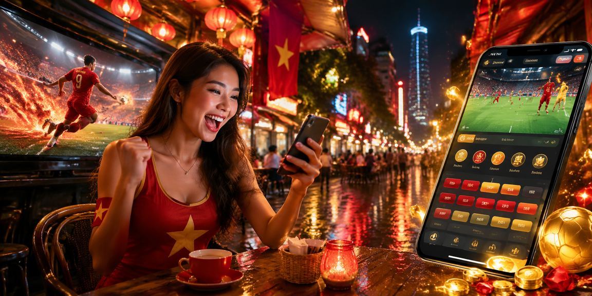Người dùng tại TP.HCM ngồi quán cà phê, đặt cược esports trên điện thoại trong không khí sôi động